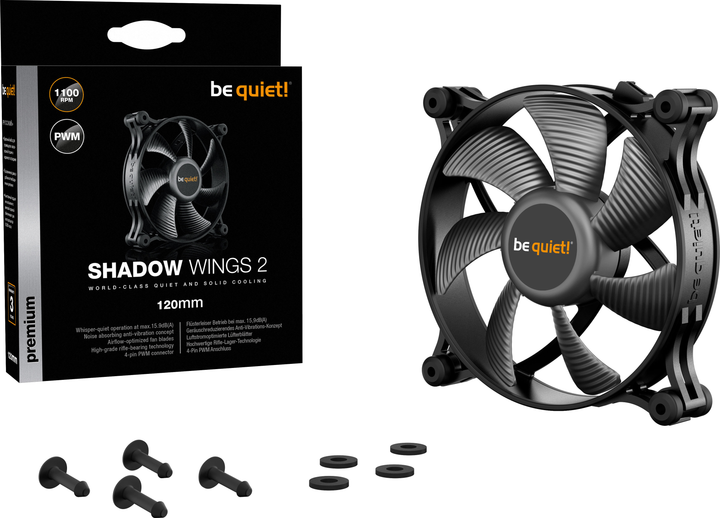 Вентилятор be quiet! Shadow Wings 2 120 mm PWM (BL085) - зображення 5