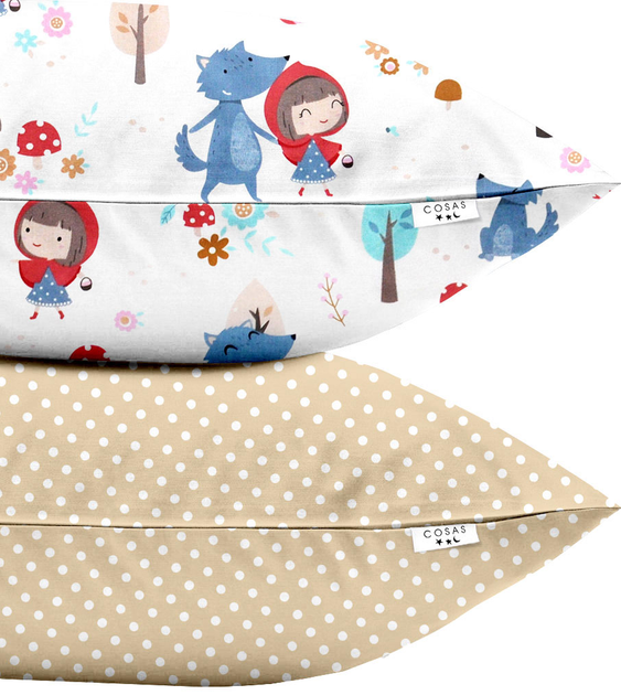 Акція на Набір наволочок Cosas Set Pillow Red Riding Hood Dots Beige 50х70 2 шт. від Rozetka