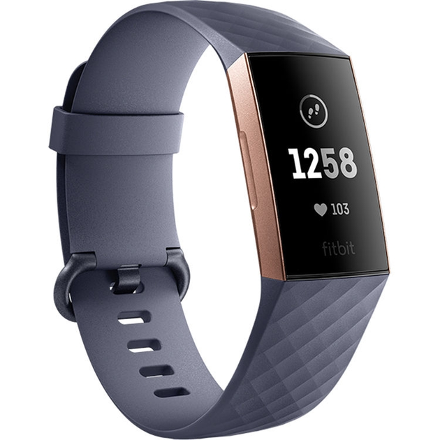 Браслет Fitbit Charge 3 Fitness Activity Tracker Small/Large Blue Grey ...