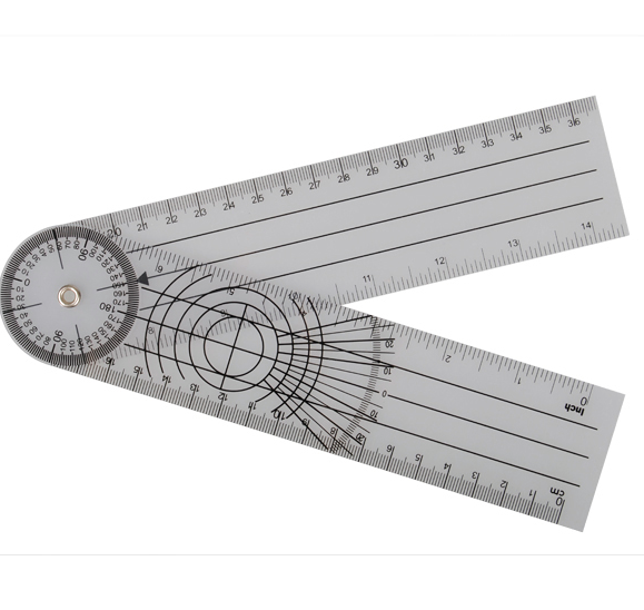 Гониометр линейка Etopoo для измерения подвижности суставов 380 мм 360° (mpm_00293) - изображение 1