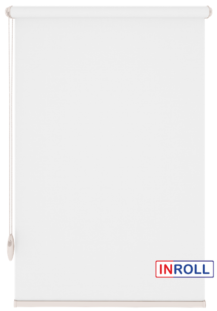 Ролета тканевая INROLL Есо-Mini 90х185 см Camila Белый A601 - Фото 1 Ролета тканевая INROLL Есо-Mini 90х185 см Camila Белый A601 - изображение 1
