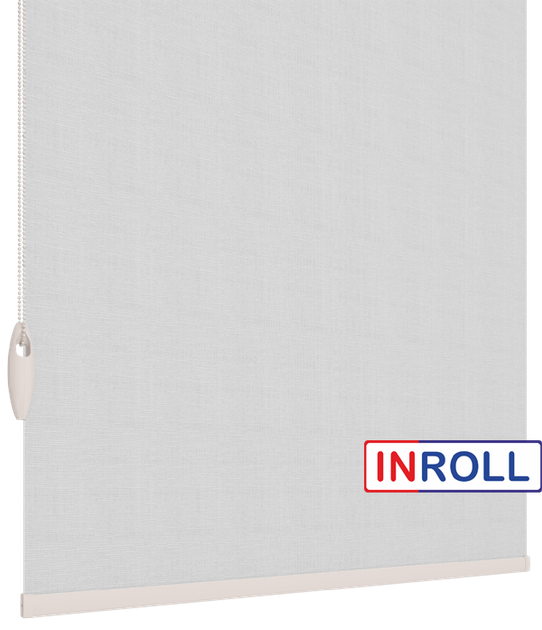 Ролета тканевая INROLL Есо-Mini 90х185 см Camila Серый A602 - изображение 4