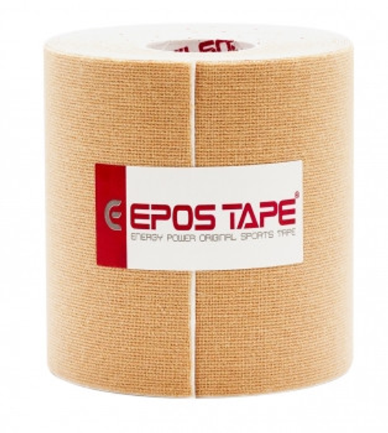 Кинезио тейп EPOS TAPE 7,5 см х 5м, бежевий (тілесний) - зображення 1