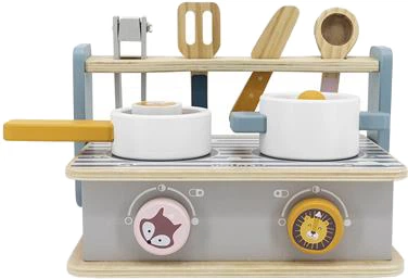 Дитяча складна плита Viga Toys PolarB з посудом і грилем (6971608440328) - зображення 3