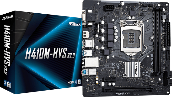 Материнская плата ASRock H410M-HVS R2.0 (s1200, Intel H410 PCI-Ex16) - изображение 5
