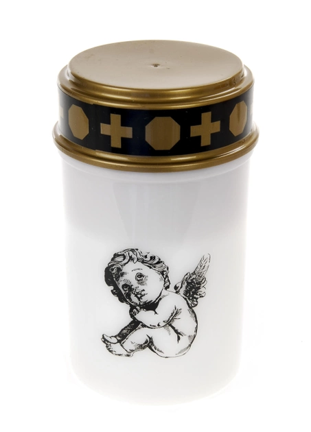 Лампадка с LED лампочкой- свеча с ангелом Melinera белый-бронзовый M20-270191 - изображение 1