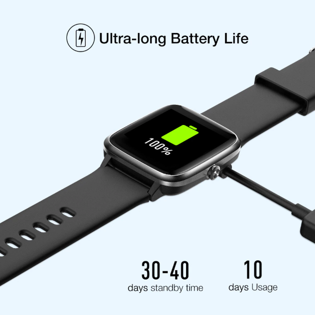 Умные часы UMIDIGI Uwatch 3 влагозащита IP68 & 5ATM Black - изображение 3