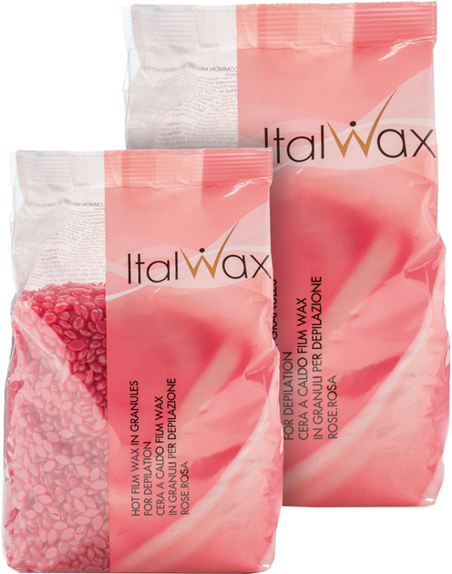 Пленочный воск для депиляции ItalWax Роза (винный) в гранулах 500 г ...