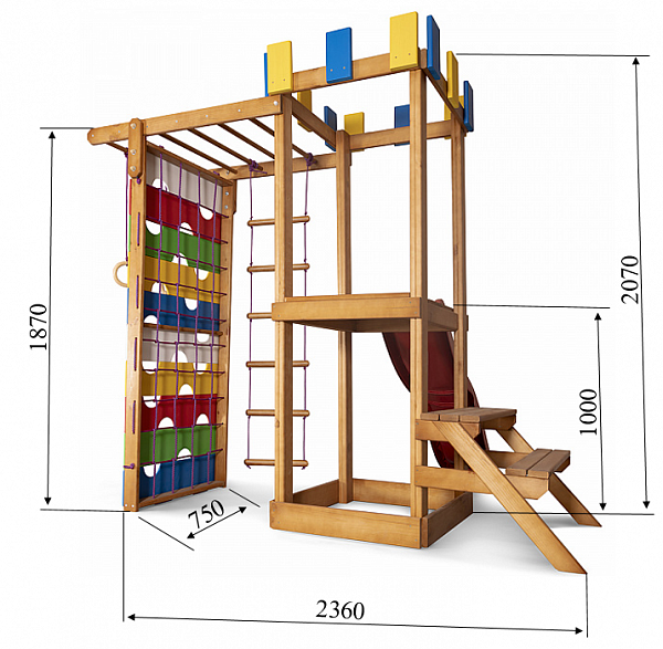 Детский уличный игровой комплекс SportBaby Babyland-14 230х75х210см - изображение 3