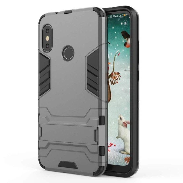 Чохол Iron для Xiaomi Mi A2 Lite / Redmi 6 Pro бампер броньований Gray Без бренду - Фото 2 Чохол Iron для Xiaomi Mi A2 Lite / Redmi 6 Pro бампер броньований Gray Без бренду - зображення 2
