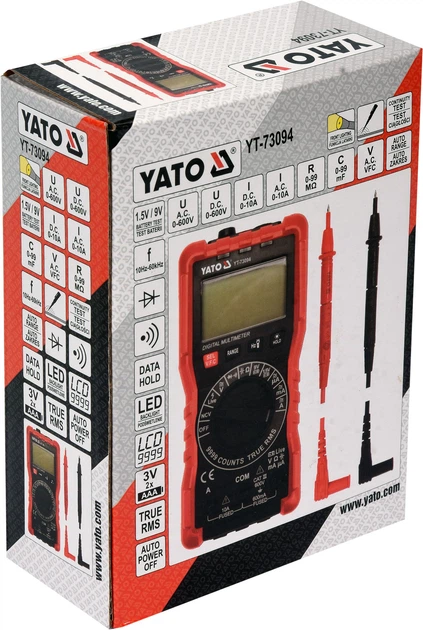 Мультиметр цифровий YATO YT-73094 - зображення 4