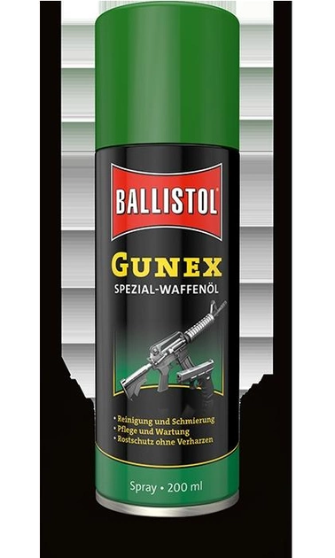 Масло збройне Klever Ballistol Gunex Spray 200 ml (22205) - зображення 1