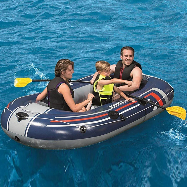 Лодка надувная Bestway трехместная резиновая Hydro-Force 307х126х43 см - изображение 3
