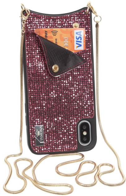 Акция на Панель BeCover Glitter Wallet для Apple iPhone X/Xs Pink от Rozetka