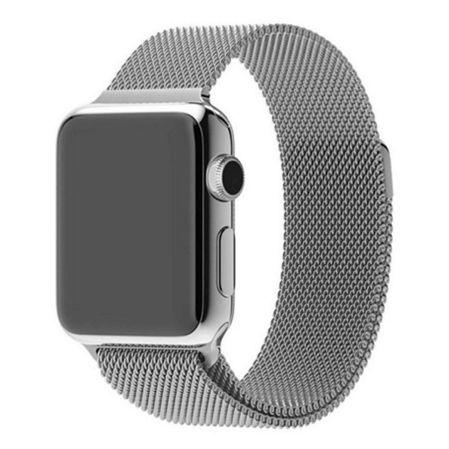 Ремінець Міланська петля GoVern (Milanese Loop) для Apple Watch 38mm/40mm/41mm Silver - Фото 1 Ремінець Міланська петля GoVern (Milanese Loop) для Apple Watch 38mm/40mm/41mm Silver - зображення 1