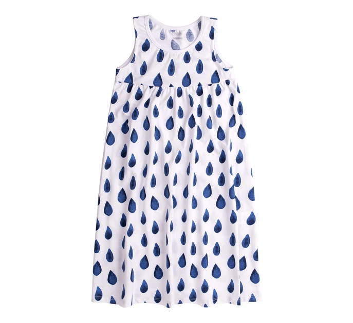 Сорочка нічна Бембі СН1 140 см білий синій малюнок (44001021045.181 ...