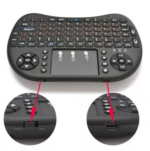 Бездротова міні клавіатура MWK08 wireless i8 + touch для смарт ТВ/ПК/планшетів - зображення 4
