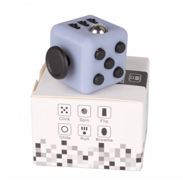 Кубик антистресс Fidget Cube с пластика Gray, цвет-серый. - Фото 4 Кубик антистресс Fidget Cube с пластика Gray, цвет-серый. - изображение 4