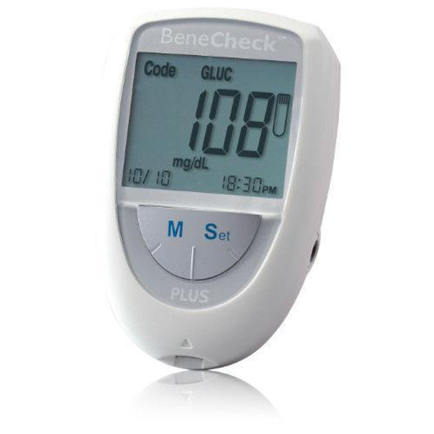 Пристрій 3 до 1 BeneCheck Plus для вимірювання рівня глюкози холестерину сечової кислоти в крові (mpm_00448) - зображення 1