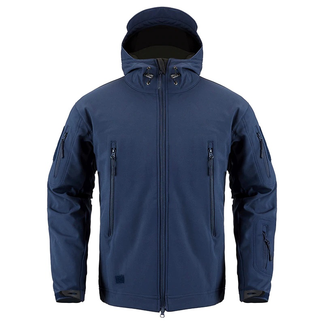 Тактична куртка / вітровка Pave Hawk Softshell navy blue (темно-синій) L - зображення 1