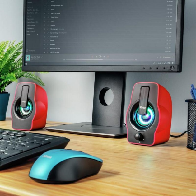 Акустическая система Trust Gemi RGB red USB (22979) - изображение 7