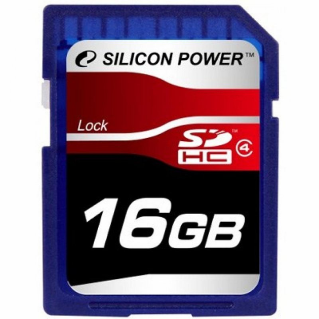 Карта памяти Silicon Power 16Gb SDHC class 4 (SP016GBSDH004V10) - изображение 1