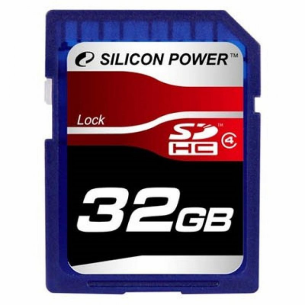Карта памяти Silicon Power 32Gb SDHC class 4 (SP032GBSDH004V10) - изображение 1