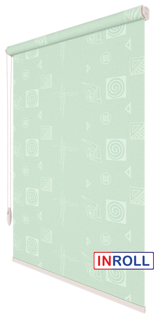 Ролета тканинна INROLL Есо-Mini 107,5х165 см Ikea Салатовий 2073 - зображення 2