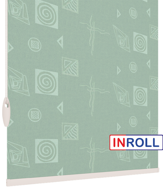 Ролета тканинна INROLL Есо-Mini 82,5х165 см Ikea М'ятний 2068 - зображення 4
