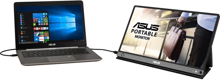 Monitor 15.6" Asus ZenScreen MB16AHP (90LM04T0-B01170) IPS / USB-C / micro-HDMI / Wbudowany akumulator zapewniający 4 godziny pracy - obraz 5