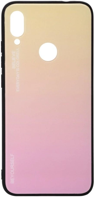 Акція на Панель BeCover Gradient Glass для Xiaomi Redmi 7 Yellow-Pink від Rozetka