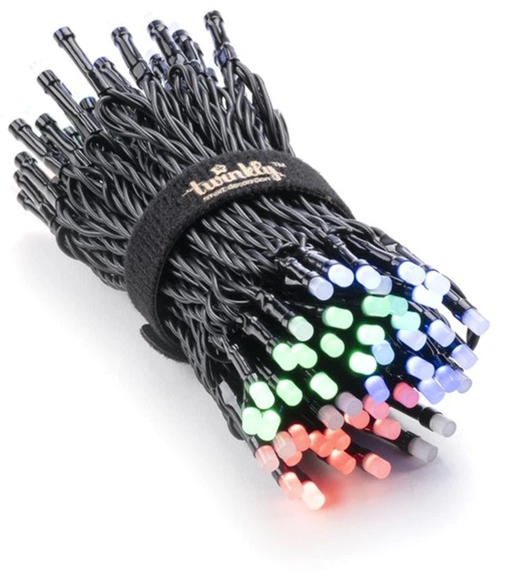 Girlanda LED Smart LED Twinkly Strings RGB 100, BT+WiFi, Gen II, kabel IP44 czarny (TWS100STP-BEU) - obraz 5