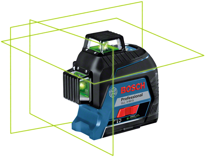 Лінійний лазерний нівелір Bosch Professional GLL 3-80 G (0601063Y00) - зображення 1