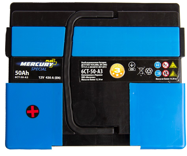 Автомобильный аккумулятор Mercury Special Plus 50А (+/-) (430EN) (P47297) - изображение 2