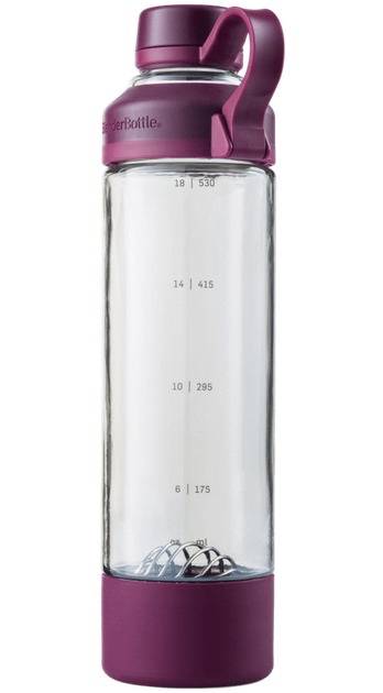Спортивная бутылка-шейкер BlenderBottle Mantra Glass Plum (Стекло) 600мл (ORIGINAL) - Фото 2 Спортивная бутылка-шейкер BlenderBottle Mantra Glass Plum (Стекло) 600мл (ORIGINAL) - изображение 2