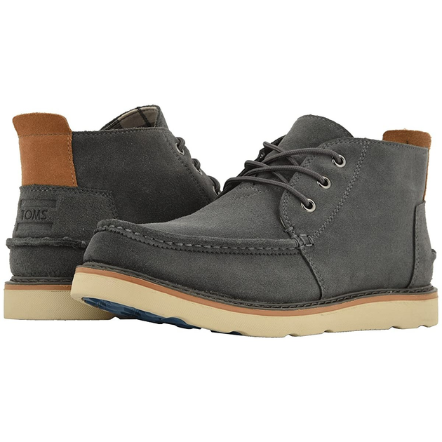 waterproof dark grey oiled suede men's chukka boots