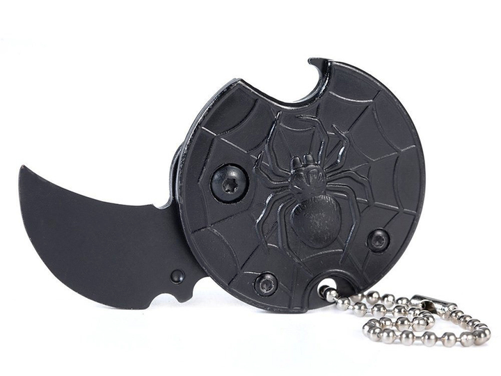 Складной Нож-брелок BauTech В виде монеты Паук Черный (1004-666-02) - изображение 2