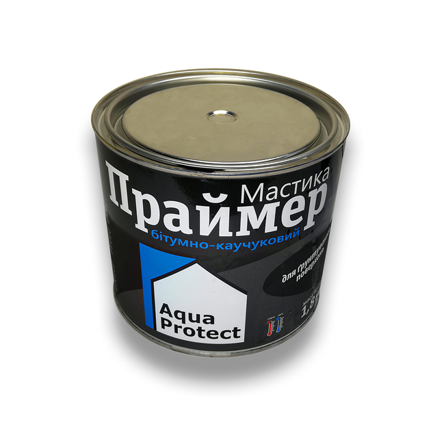 Мастика Праймер битумно-каучуковый Aqua Protect черная 1,8 кг (64024 ...