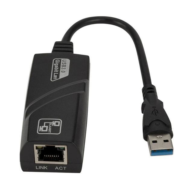 Конвертер-переходник USB 3.0 в LAN RJ-45 Giga Ethernet Card адаптер