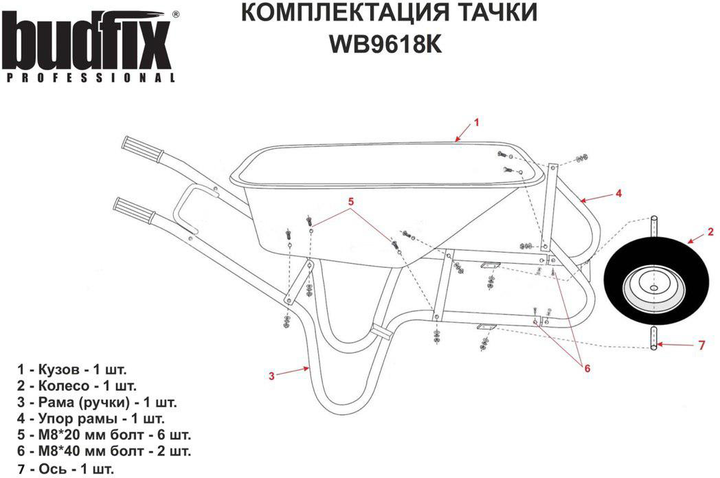 Как собрать одноколесную тачку схема садовую