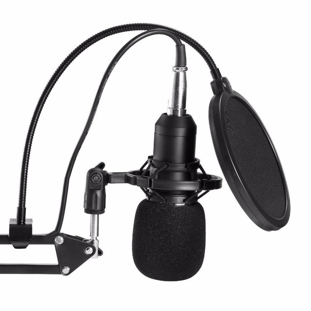 Студийный микрофон Musicplus D.J. M-800 со стойкой и ветрозащитой ...