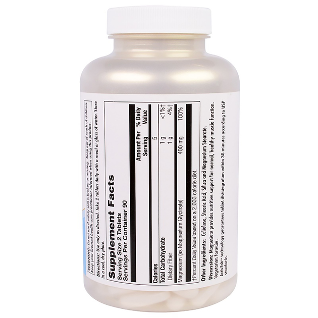 Минералы KAL Магний Глицинат Magnesium Glycinate 400 мг 180 таблеток ...