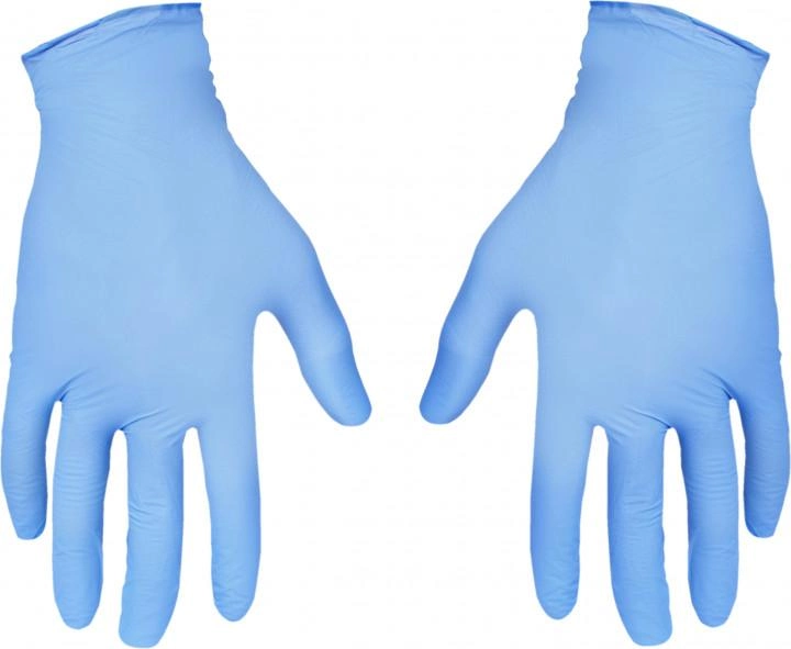 Одноразові рукавички Nitromax нітрилові без пудри 10 шт Блакитні, розмір L - зображення 2
