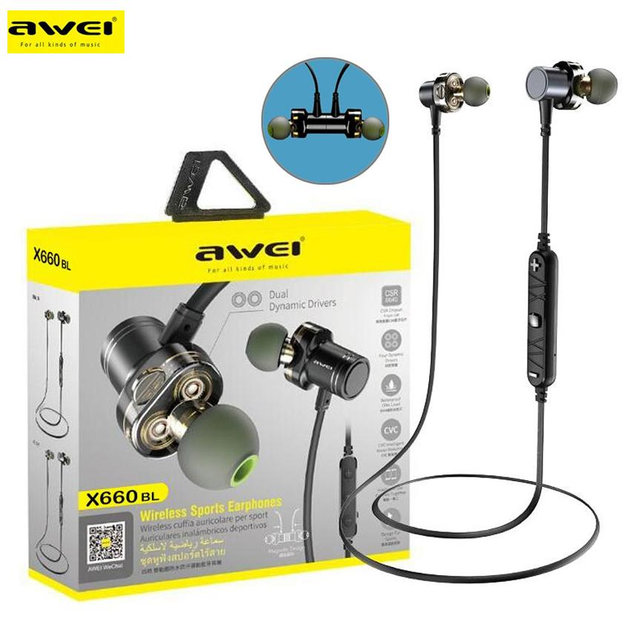 Бездротові Bluetooth навушники Awei X-660BL(120111825) - зображення 1
