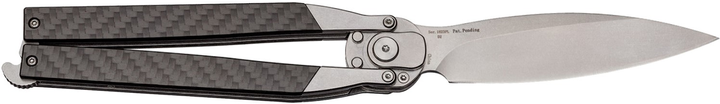 Нож Artisan Cutlery Kinetic Balisong, D2, CF Black (27980211) - изображение 2