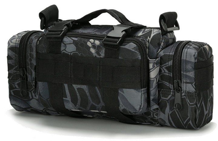 Тактическая универсальная поясная, наплечная сумочка RealTactic Черный питон - изображение 1