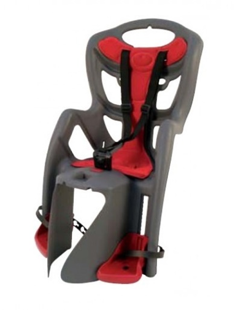 Велокресло детское Bellelli Pepe Clamp, на багажник, 22кг серый с ...