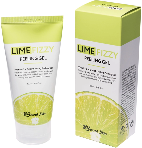 Пілінг-скатка з екстрактом лайма та вітаміном C Secret Skin Lime Fizzy Peeling Gel 120 мл (8809540515348) - зображення 1