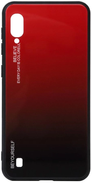 Акція на Панель BeCover Gradient Glass для Samsung Galaxy M10 2019 SM-M105 Red-Black від Rozetka