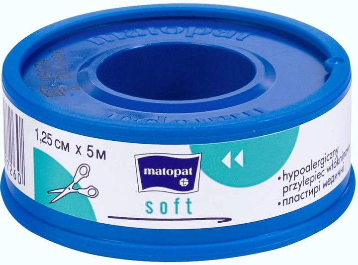 Пластырь медицинский Mаtораt Soft 1.25 см x 5 м (5900516897260) - изображение 1